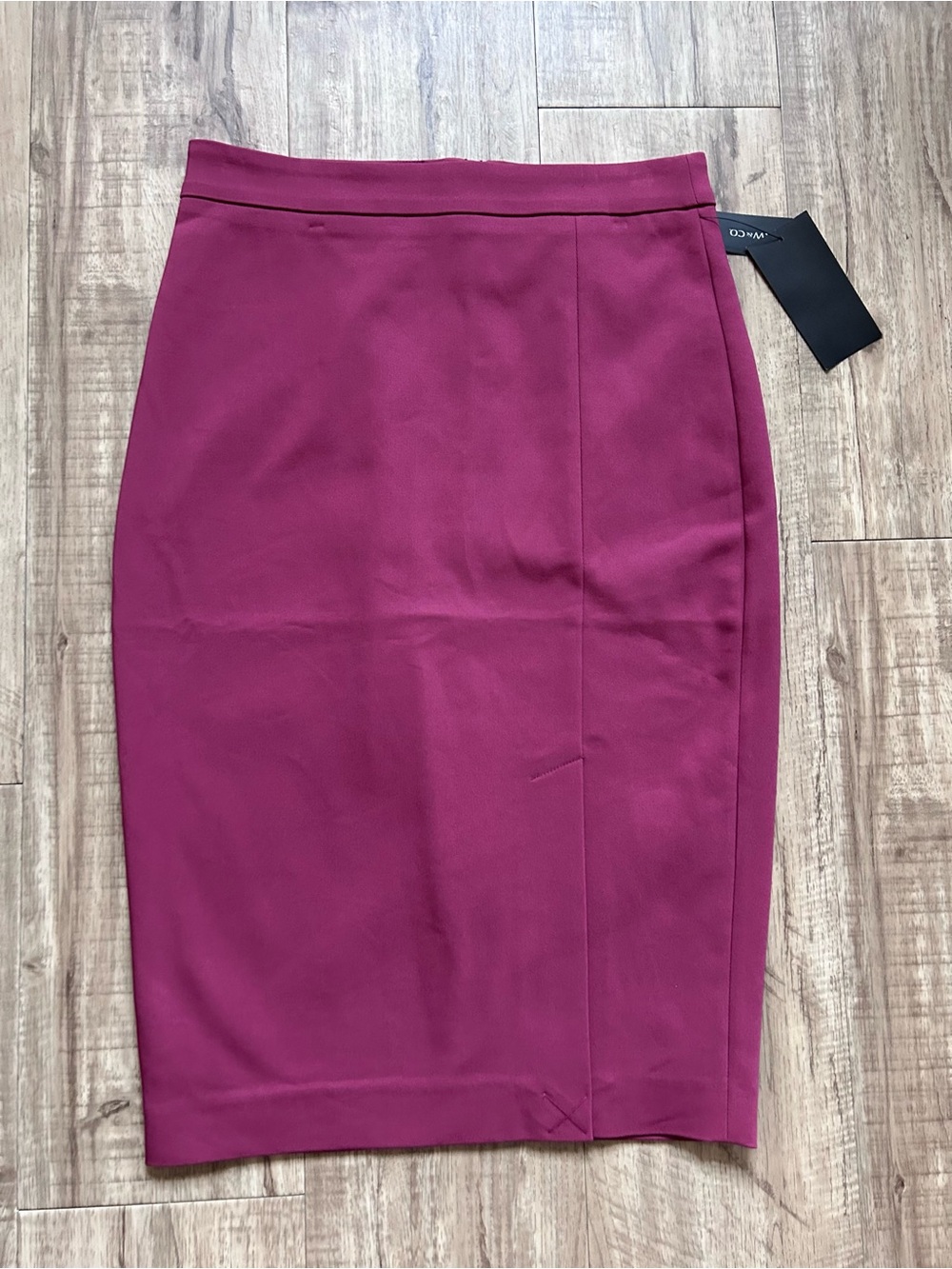 RW&CO Suiting Women's Mauve Pencil Skirt with stretch front slit office cocktail
